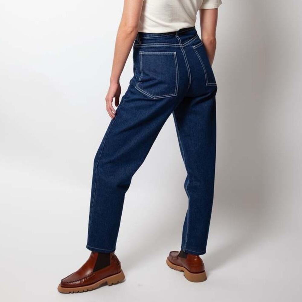 Gravel & Gold Colusa Shasta Dark Wash Relaxed Fit High Rise Tapered Leg Jeans 42 - Picture 16 of 16
